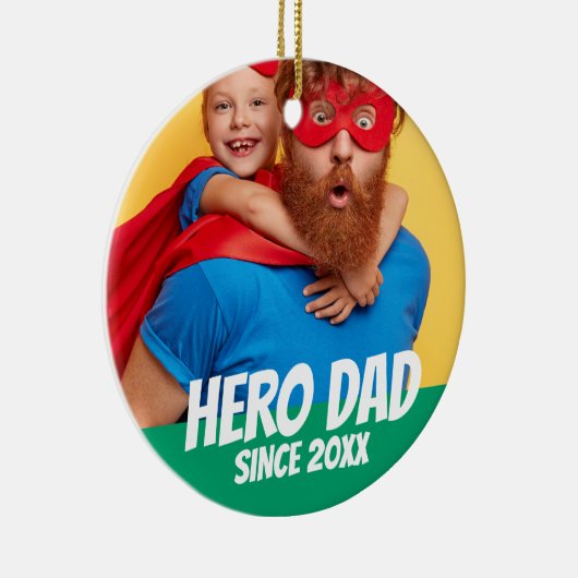 Hero Pap sinds 20XX Modern Cool Simple Keramisch Ornament (Rechts)