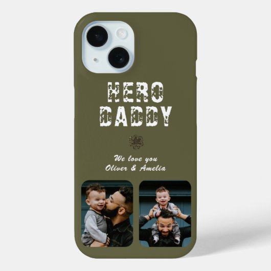 Hero Papa Vader Dag 2 Foto Collage Case-Mate iPhone Case (Achterkant)
