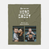 Hero Papa Vader Dag 2 Foto Collage Fleece Deken (Voorkant)