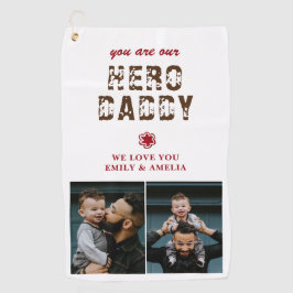 Hero Papa Vader Dag 2 Foto Collage Golfhanddoek