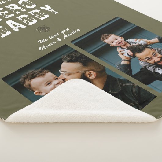 Hero Papa Vader Dag 2 Foto Collage Sherpa Deken (3/4)