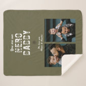 Hero Papa Vader Dag 2 Foto Collage Sherpa Deken (Voorkant (horizontaal))