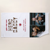 Hero Papa Vader Dag 2 Foto Collage Strandlaken (Voorkant)