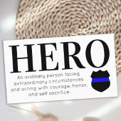 Hero Politieagent Thin Blue Line Dank u Visitekaartje
