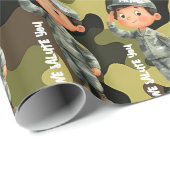 Hero Salute Military Wrapping Paper Cadeaupapier (Rol Hoek)
