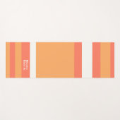 Hero Stripes Horizontal Lines Red Orange White Yogamat (Voorkant (horizontaal))