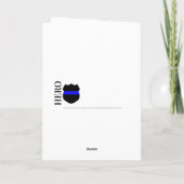 Hero Thin Blue Line gepersonaliseerde politieagent Bedankkaart (Achterkant)
