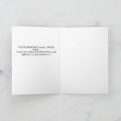 Hero Thin Blue Line gepersonaliseerde politieagent Bedankkaart (Binnen)