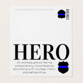 Hero Thin Blue Line Police Bedankt Visitekaartje (Buitenkant ongevouwen)