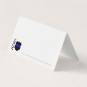 Hero Thin Blue Line Police Bedankt Visitekaartje (Achterkant)