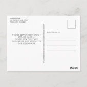 Hero Thin Blue Line Police Dank je Briefkaart (Achterkant)