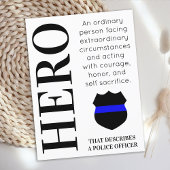 Hero Thin Blue Line Police Dank je Briefkaart