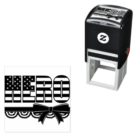 HERO USA Vlag Patriottische Zelfinktstempel Zelfinktende Stempel (In situ)