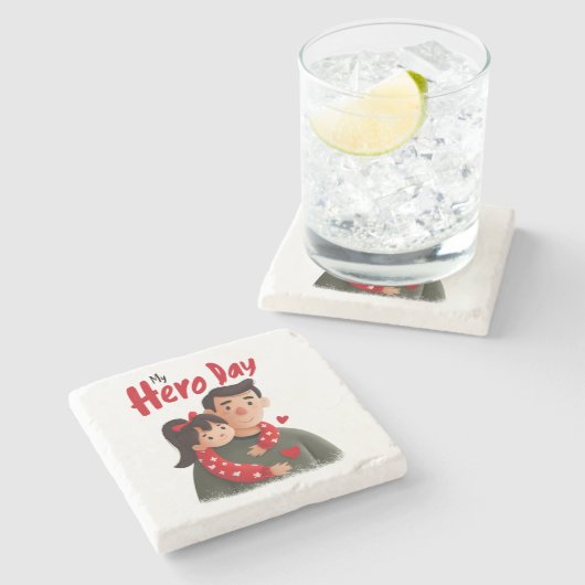 Hero Vaderdag Onderzetter (Zijkant)