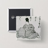 Hero van een Monogatari Vierkante Button 5,1 Cm (Voorkant /achterkant)