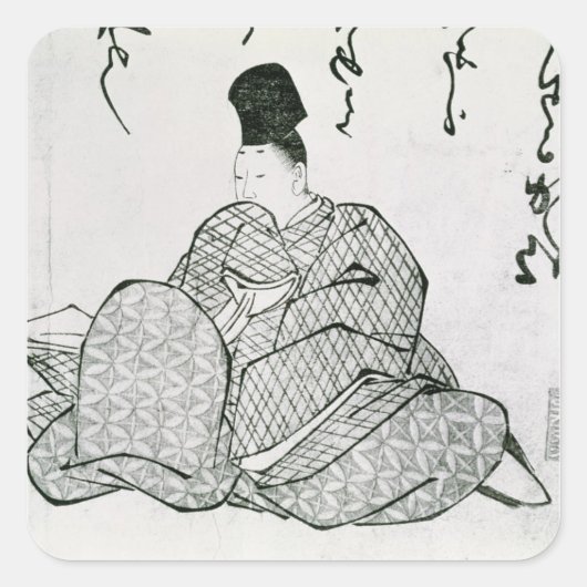 Hero van een Monogatari Vierkante Sticker (Voorkant)