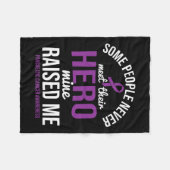 Hero verhoogde ik alvleesklierkanker fleece deken (Voorkant (Horizontaal))