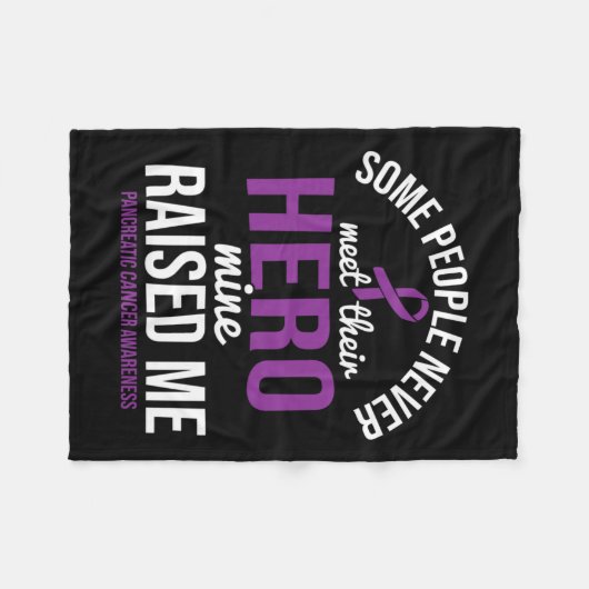 Hero verhoogde ik alvleesklierkanker fleece deken (Voorkant (Horizontaal))