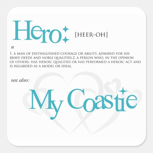 Hero Vierkante Sticker (Voorkant)