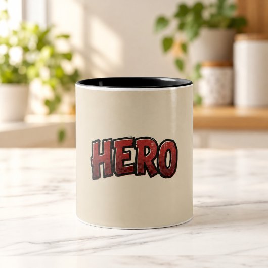 HERO | Vintage Comic Lettering Mok