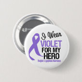 Hero Violet Ribbon Hodgkins Lymphoma Ronde Button 5,7 Cm (Voorkant /achterkant)