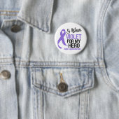 Hero Violet Ribbon Hodgkins Lymphoma Ronde Button 5,7 Cm (In situ)