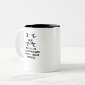 Hero vliegtuig mechanica tweekleurige koffiemok (Voorkant links)