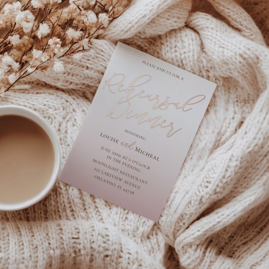 Heroefening van de goudkalligrafie folie uitnodiging