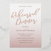 Heroefening van de goudkalligrafie folie uitnodiging (Voorkant)