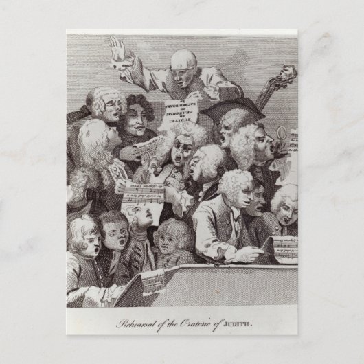 Heroefening van de Oratorio Judith, 1734 Briefkaart (Voorkant)