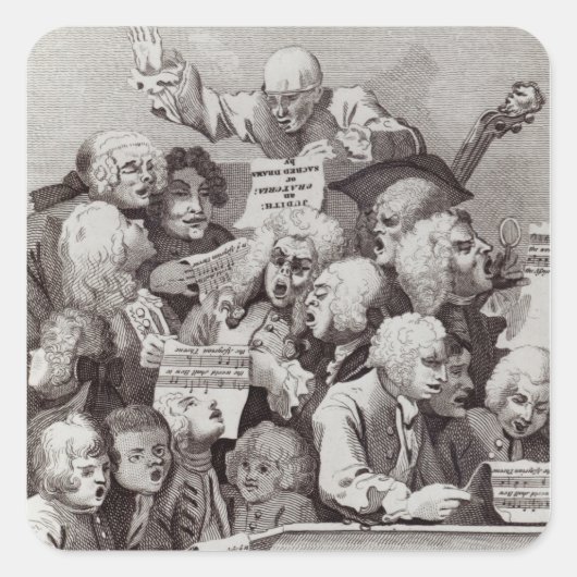 Heroefening van de Oratorio Judith, 1734 Vierkante Sticker (Voorkant)