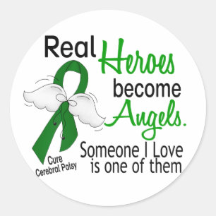 Heroes Become Angels Cerebral Palsy Ronde Sticker