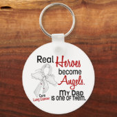 Heroes Become Angels Dad Lung Cancer Sleutelhanger (Voorkant)