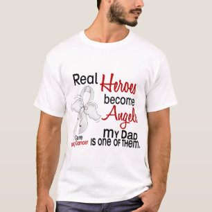 Heroes Become Angels Dad Lung Cancer T-shirt