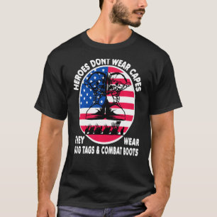 Heroes Don Draag kapen die het leger van Dog Tags T-shirt