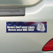Heroes Draag Dog Tags Bumpersticker (Op auto)