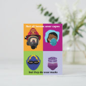 Heroes Draag maskers Voeg hier Hero in Briefkaart (Staand voorkant)