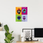 Heroes Draag maskers Voeg hier Hero in Poster (Thuiskantoor)