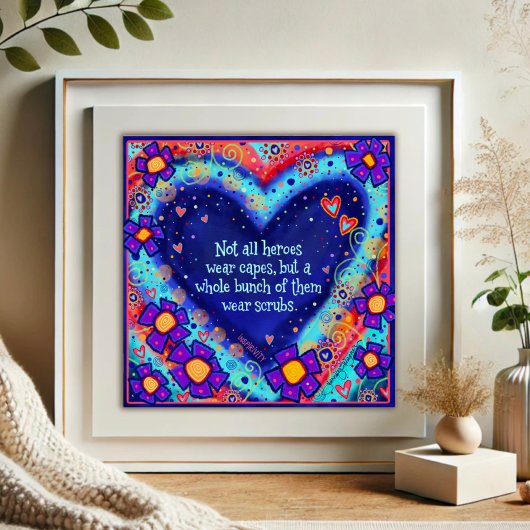 Heroes Draag Scrubs Poster
