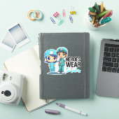 Heroes draag verstrooiing op dag van de sticker (iPad Cover)