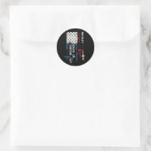 Heroes Flag EMS Correction Dispatch Police Fire Ronde Sticker (Tas)
