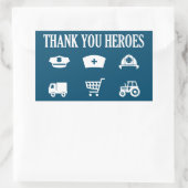 Heroes | Frontlinnen | Dank u wel Rechthoekige Sticker (Tas)