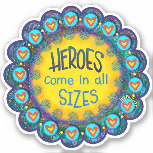 Heroes Fun Modern Yellow Inspirivity Sticker (Voorkant)