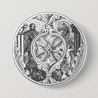 Heroes Glas in lood Shield Button