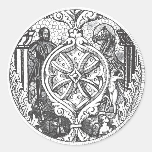 Heroes Glas in lood Shield Sticker (Voorkant)