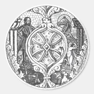Heroes Glas in lood Shield Sticker