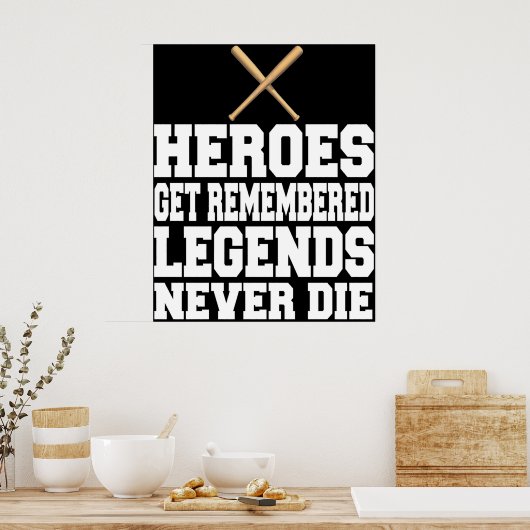Heroes herinnert zich nog dat ze nooit sterven poster (Keuken)