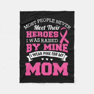 Heroes I Draag Pink voor mijn moeder - Borstkanker Fleece Deken