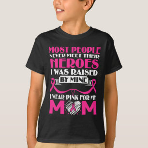 Heroes I Draag Pink voor mijn moeder Breast Cancer T-shirt