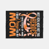 Heroes Ik Draag Sinaasappel voor mijn moeder Multi Fleece Deken (Voorkant (Horizontaal))